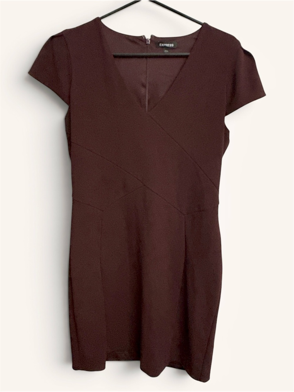 Express Burgundy Dress w/ Zipper Back